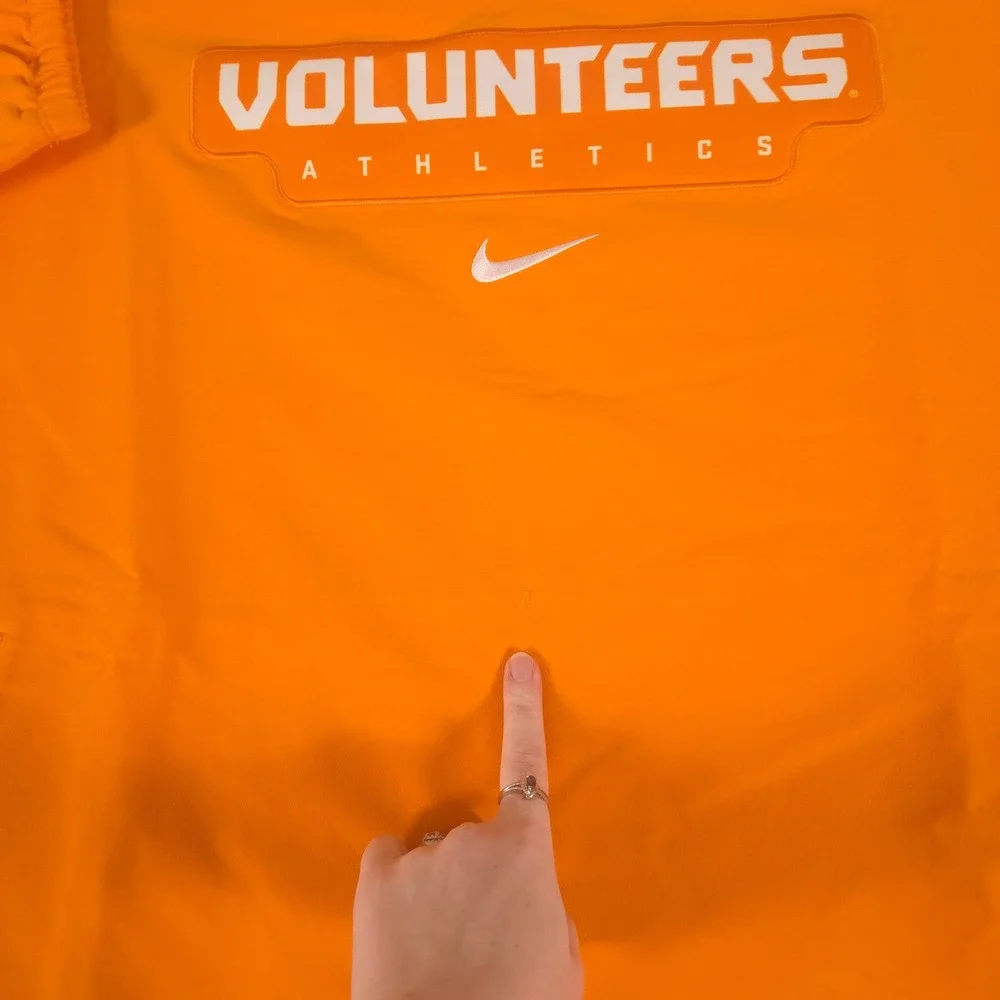 Nike Shirt Mens 3XL Windshirt Sideline Volunteers Athletics Pullover V-Neck NCAA